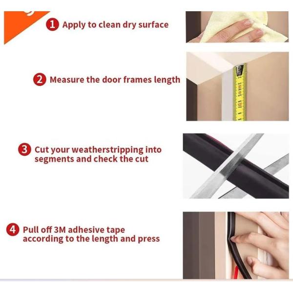 Dustproof Sound Insulation Sealer Anti-Mosquito Draft Guard Summer Weather Strip Door Bottom Custom Moulding Cutting Processing