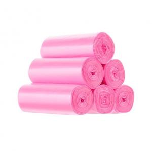 China Industrial Household Products Recyclable Pink Polythene Eco Friendly Roll Garbage Bags on sale