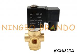 China ASCO Type 3 Way Brass Solenoid Valve For Water Air 1/8'' 1/4'' 24V 220V on sale