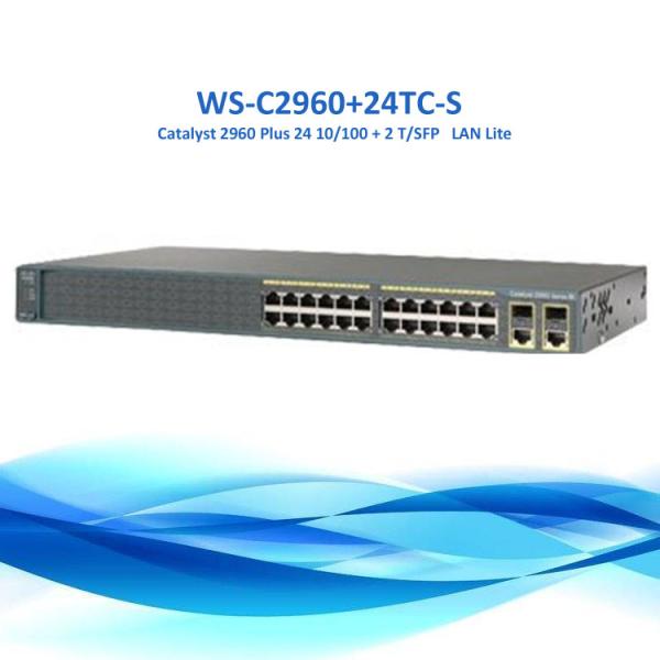 6.5Mpps PoE Cisco Catalyst 2960 Plus Switch WS-C2960+24TC-S