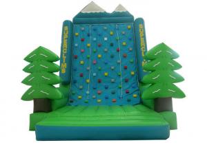China Green Tree Rock Climbing Wall Inflatable , Sports Games Bounce House With Climbing Wall on sale