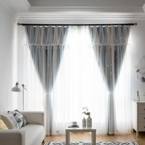  Thermal Insulated Geometric Pattern Jacquard Blackout Drapes Window Curtains Manufactures