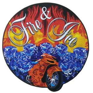 Buy cheap Cool Embroidered Motorcycle Patches With Adhesive Back 3.5" Diameter from wholesalers