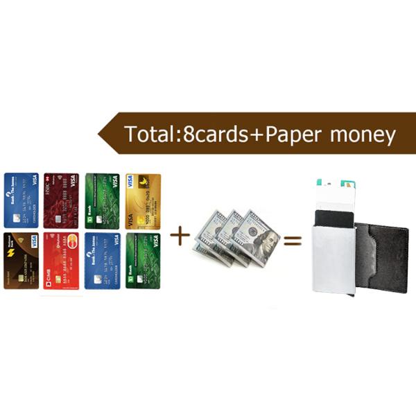 OEM/ODM Custom Logo Business Credit Card Holder with RFID Blocking and Pop Up Design