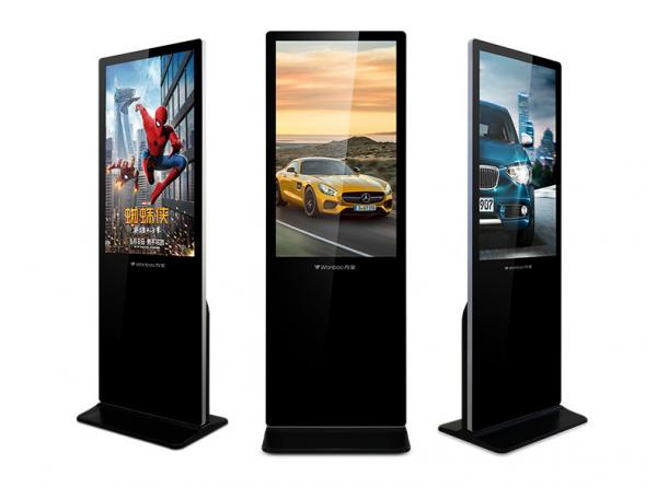 Quality Wifi Ultra Slim Indoor LCD Digital Signage Advertising Kiosk With Tempered Glass for sale