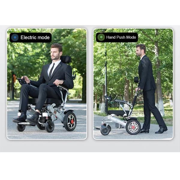 Lithium Battery Lightweight Electric Wheelchairs Folding Fully Automatic Breathable