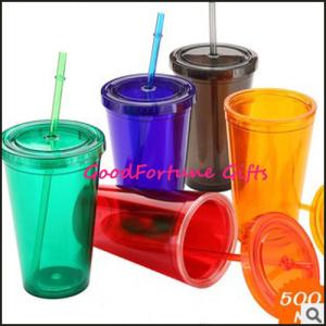  promotion Advertising two layer plastic Tumblers Mugs Manufactures