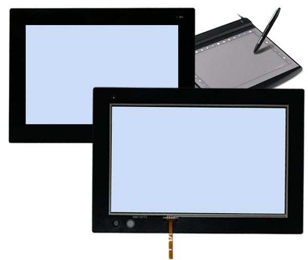 Black Frame 7 Inch 4 Wire Resistive Touch Screen Panel For Office Device