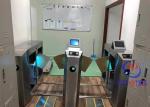 Safety Flap Turnstile Gate Access Control With LCD Screen QR Code Reader NFC