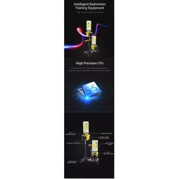 220V 240W Two Head Badminton Shuttlecock Shooting Machine Yellow Color