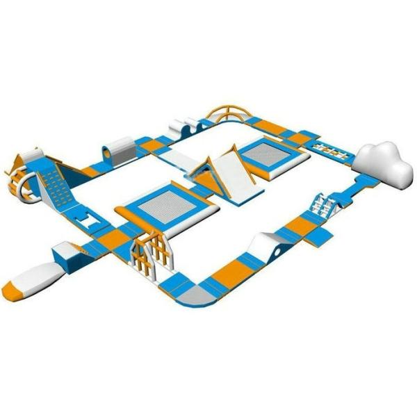 0.9mm PVC Tarpaulins Inflatable Water Park / Commercial Floating Water Playground