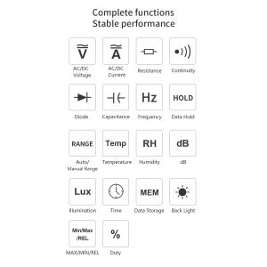 Commercial Auto Range Digital Multimeter With Relative Sound Level Meter