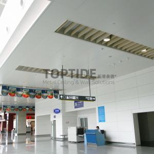 China Foyer Wall Ceiling Decorative Metal Hall Suspended Flat Steel Plate Washable Drop Ceiling Tiles on sale