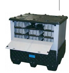 Solid Heavy Duty Plastic Pallet Sleeve Pack Box With Lid Single Faced Design Structure