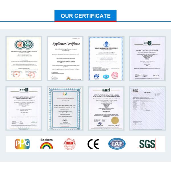 4mm PVDF Coated 3003 Alloy Aluminium Sheet Wall Cladding Composite Board Antibacterial ISO9001