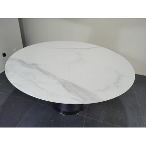 Classic Combination Marble Metal Dining Table Round Marble Table Dining Set