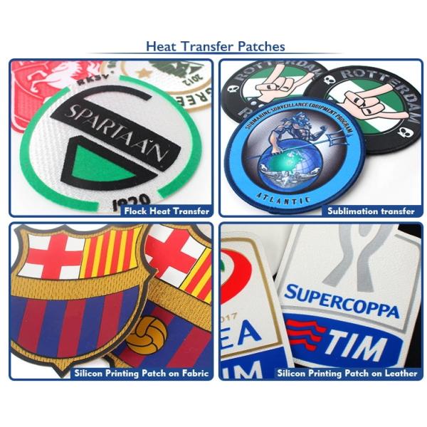Silicone Rubber Heat Transfer Pantone Color Custom Clothing Patches