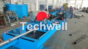 China Step Beam Rack Roll Forming Machine With Welding Line , Servo Flying Saw Cutting Device on sale