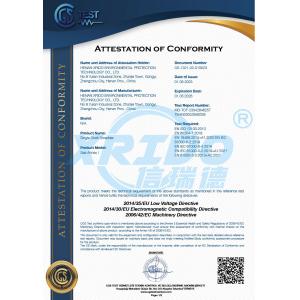 Henan Xrido Environmetal Protection Technology Co., Ltd. Certifications