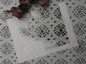 China Eyelet Mesh Laser Cutting Cotton Fabric For Female Dress on sale