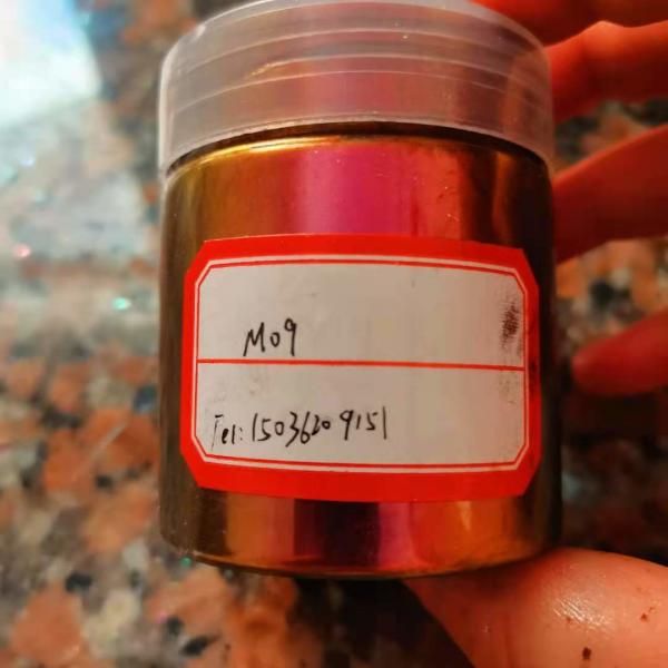 Quality M09 Red to Yellow Super mirror Chrome chameleon pigment Color Shifting pigment for paint/ink/nailart/resin for sale