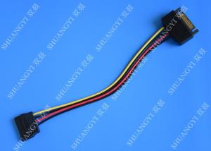  Male To Female 15 Pin SATA Data Cable , Slim SATA Power Extension Cable IDC Type 8 Inch Manufactures