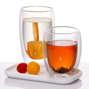  Empty Cappuccino Glasses Double Walled Insulated Glass Tumblers 350ml 650ml Manufactures