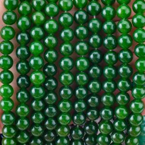  Green Jade Loose Bulk Round  Bead Custom Multi-Size Bead For Jewelry Making Manufactures