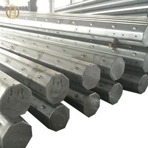 Buy cheap Hot Dip Galvanised Steel Pole 2.5mm - 20mm For Overhead Transmission Lines from wholesalers