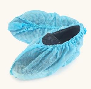 China Dust Proof Disposable Shoe Cover Non Woven Anti Skid Blue Color on sale