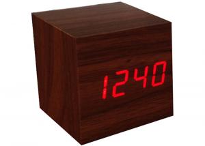 China Wooden LED Alarm Clock With Thermometer Temp Date LED Display Calendars Electronic Desktop Digital Table Clocks For Gift on sale