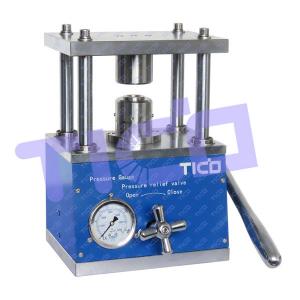China Li Ion Coin Cell Hydraulic Crimper Machine With CR20 Optional Die Sets on sale