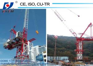 China QTD5520 Luffing Jib Tower Crane 18 ton 55m Jib Crane with Crane Cabin on sale