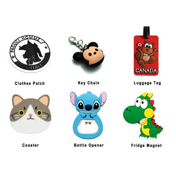 Rifle Guns Shape PVC Badge Patch 3.5'' Width Silicone Rubber Material For Military