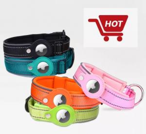  Fancy OEM Pet Collars Leashes Glowing The Dark Airtag Pattern Dog Bark Tracking Airtag Collar Manufactures