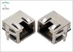 Offset / PIP PCB RJ45 Jack 90 Degree , PCB Modular Jack With EMI Gasket