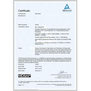 Suzhou Summit Medical Co., Ltd Certifications