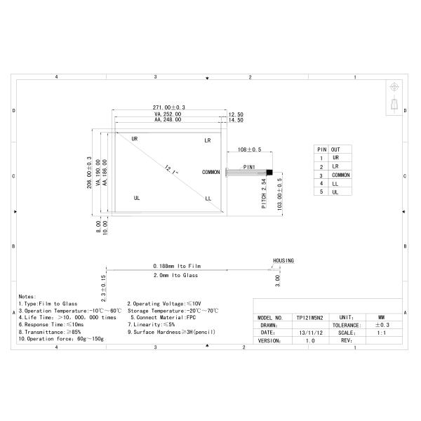 Flexible USB Resistive Lcd Touch Screen Panel , Industrial Touch Screen Display Panel