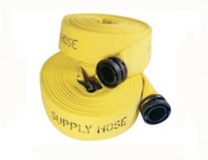 China Aging Resistance Flameproof Colored Fire Hose Yellow Orange Red Line on sale
