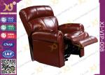 Real Leather Cinema Recliner Chair , Home Theater Sofa With Food Tablet
