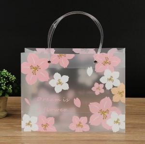 China Transparent PVC Boutique Branded Shopping Bag Custom PP Plastic Handbag on sale