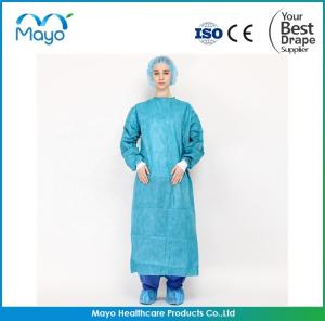  60gsm Sterile Surgical Gowns Disposable Non Woven Gown For Hospital Manufactures
