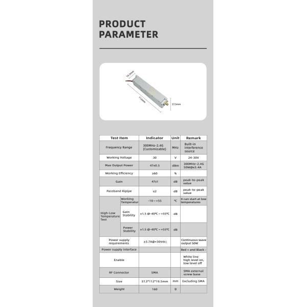 1.4G 50W GaN Anti-Module for Autel Drone System