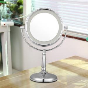Round 10x Lighted Makeup Mirror / Double Sided Magnifying Mirror