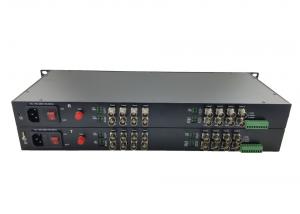 OEM/ODM 16 Channel HDTVI video to fiber converter , Single mode fiber 720p hd video converter