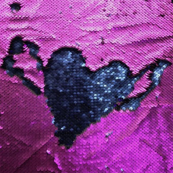 Good Price 5mm Two Side Turn Over Reversible Sequin Fabric Embroidery Applique Teal Sequin Fabric