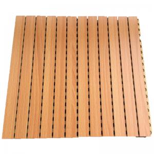  Sound Absorption Grooved Acoustic Panel Conference Room Wooden Wall Panels Manufactures