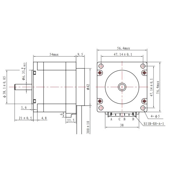 2A Nema 23 Stepper Motor With Encoder 1024ppr 1000mN.M Closed Loop Stepping Motor