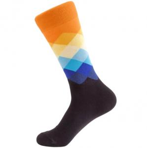 China Eco - Friendly Trendy Dress Socks For Men , Colorful Funny Crazy Novelty Funky Cotton Socks on sale