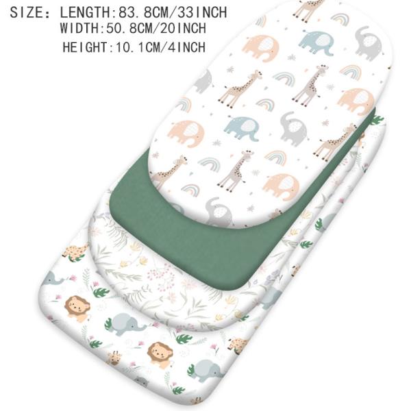 Polyester Fabric Personalized Bassinet Sheet Breathable With Parent Friendly Design
